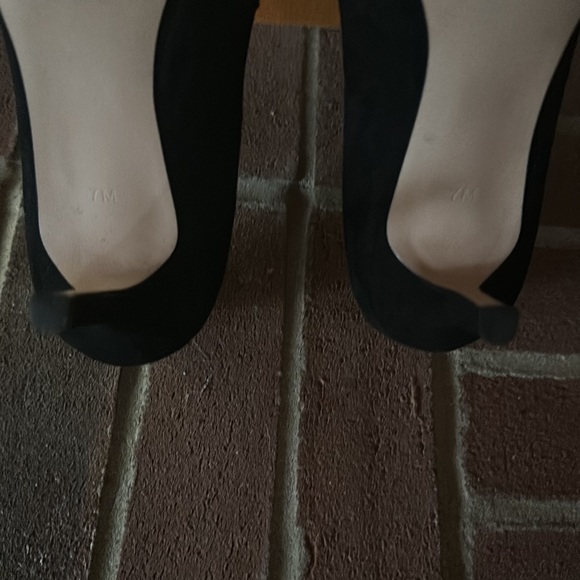 Talbots RSVP Erica Bow Black Suede Pointed Toe Shoes . Size 7. - Picture 6 of 7